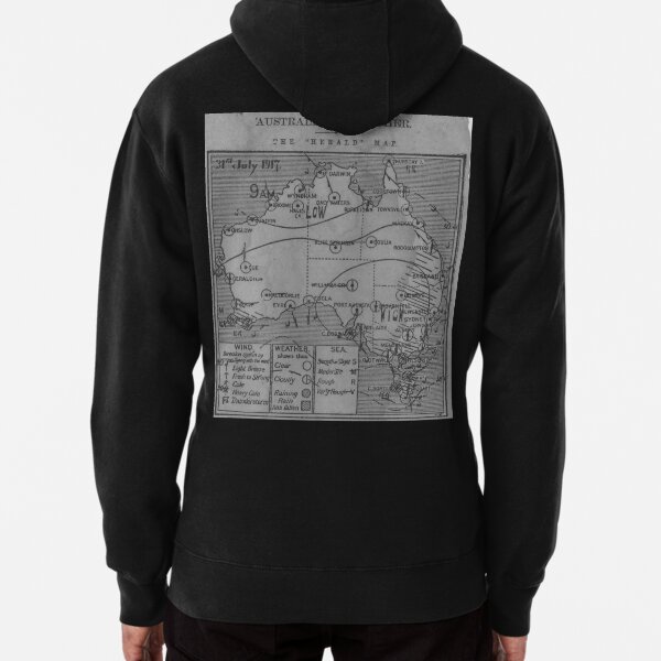 Australian Weather Map 31 July 1917 Pullover Hoodie