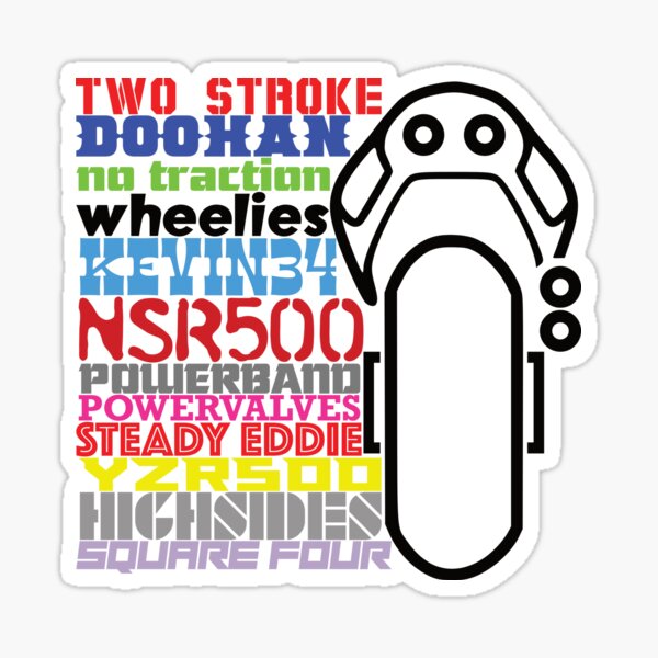 Sticker weatherproof chat no rust to moped sayings cross 2-stroke east
