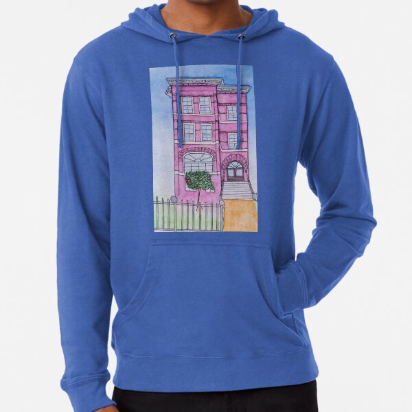 Cute pink house in watercolour Lightweight Hoodie