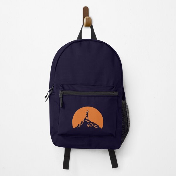 Man on top of a Mountain   Backpack