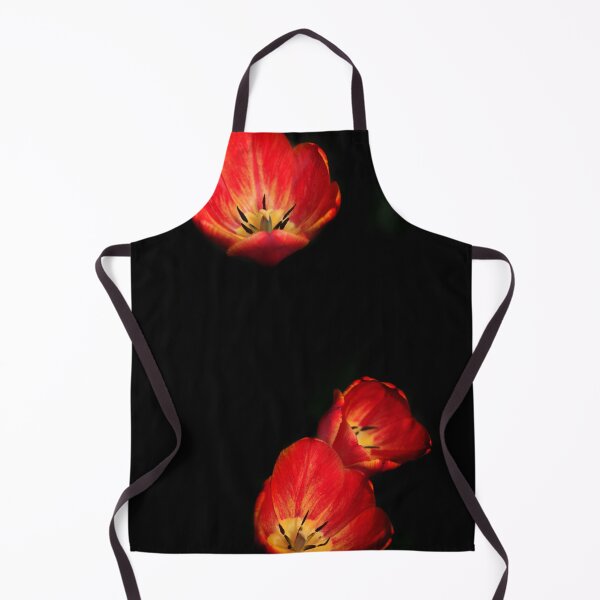Item preview, Red tulips on black background designed and sold by olena2552.