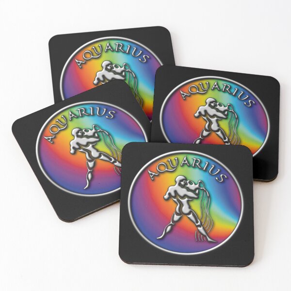 Item preview, Aquarius the Water Carrier Star Sign Astrology Zodiac Rainbow Birth Sign Horoscope designed and sold by stuartsemporium.