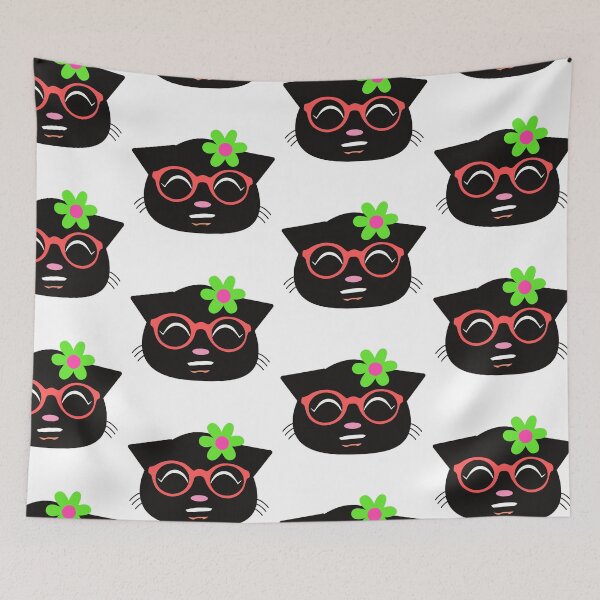 Item preview, Face of cute kitty with glasses. Intellectual kitty, smart kitty, nerdy kitty. designed and sold by EMIPRINCESS.