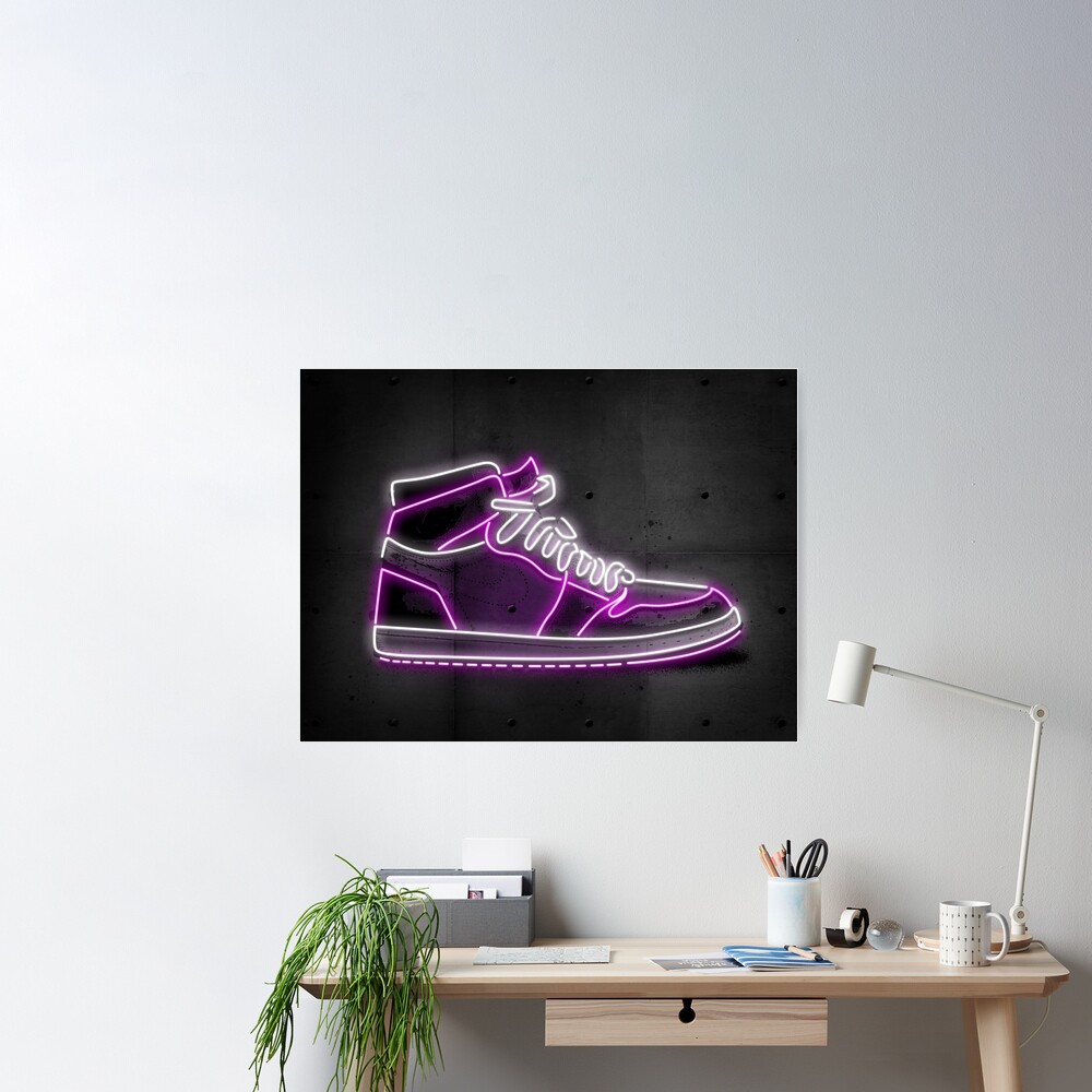 Basketball Trainers Sport Air Jordan Sneakers Hypebeast Man Cave Neon Shoes  Poster for Sale by SuccessHunters