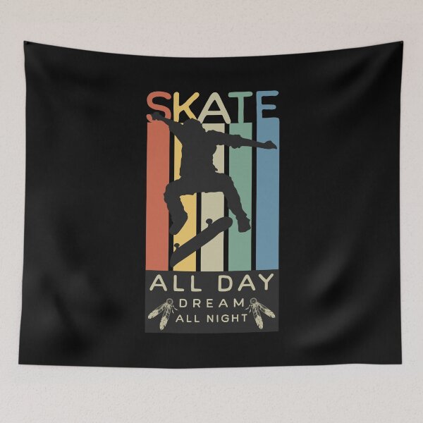 Item preview, Skate All Day Dream All Night Skateboard Skating designed and sold by OmmeDesigns.