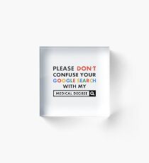 Medical Degree Acrylic Block