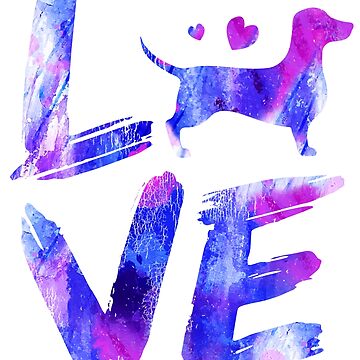 Vorschaubild zum Design Dachshund Love Watercolor Design von rafaeltto
