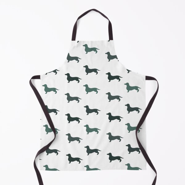 Item preview, Green Sausage dog pattern designed and sold by Jessica Deighton.