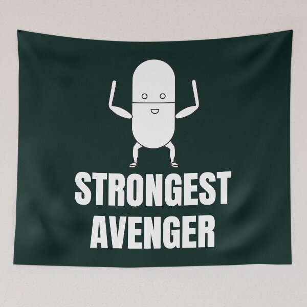 Item preview, Funny Strongest Avenger White Bold Typography   designed and sold by WulflundJewelr.