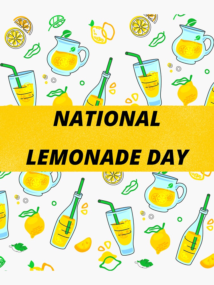 "national lemonade day lemonade design" Sticker by SREE24 Redbubble