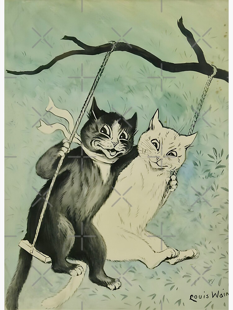 Carol Singing Cats' Funny Vintage Christmas Louis Wain Art Print