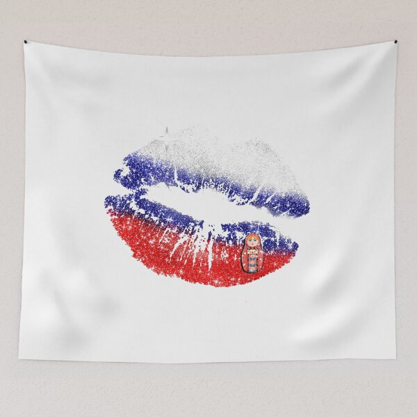 Item preview, Russia Flag Makeup Lipstick Kiss Mark designed and sold by Jolly-Yosei.