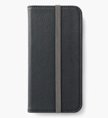 Black leather texture iPhone Wallet/Case/Skin