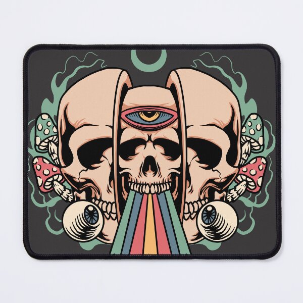 Item preview, trippy psychedelic skulls designed and sold by Kribis.