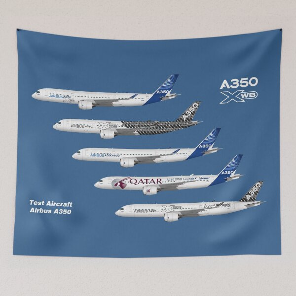Item preview, Airbus A350 Test Aircraft Fleet Illustration designed and sold by Steve H Clark.