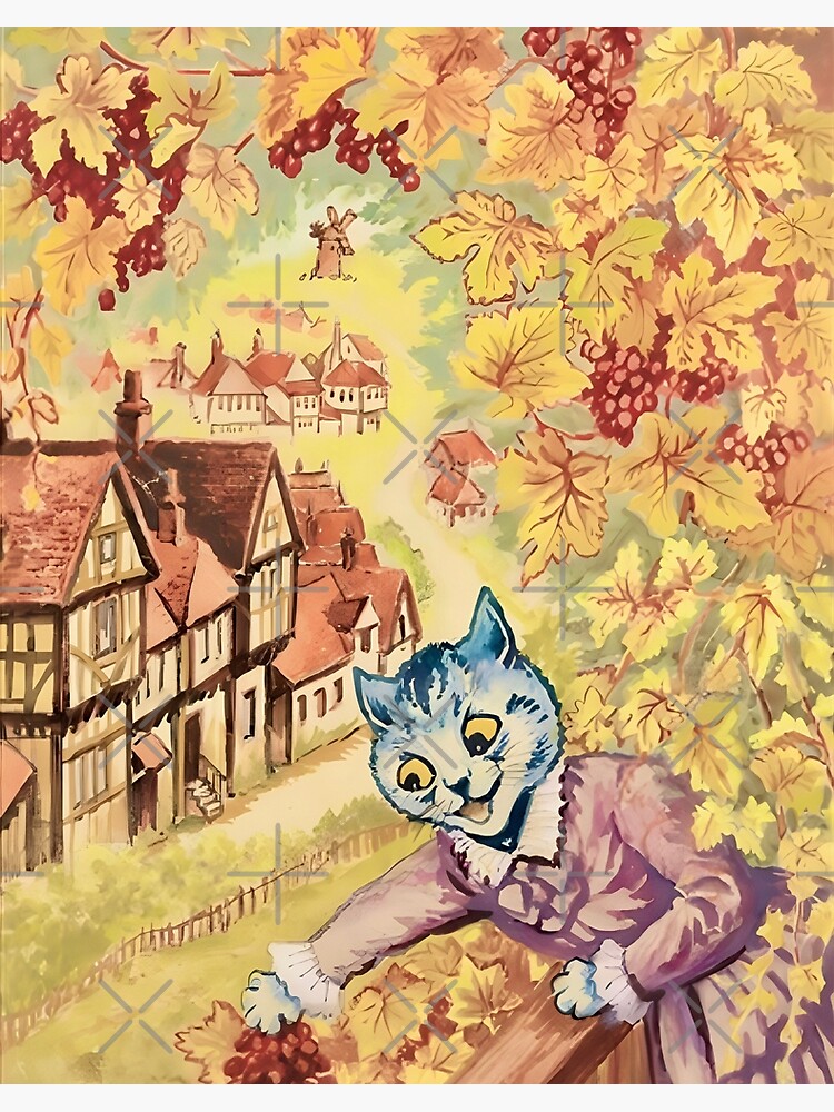 Gathering Grapes on the Balcony by Louis Wain Art Board Print for Sale by  Art Bubble