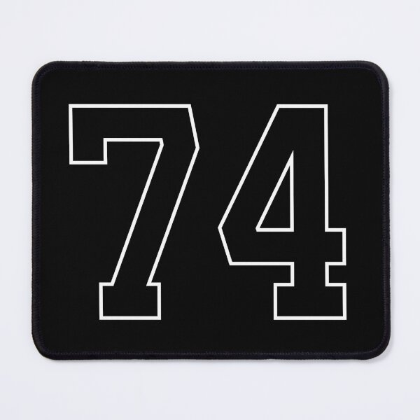 Item preview, Black Number 74 lucky sports jersey seventy four designed and sold by HeavyStyle.
