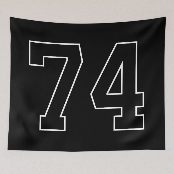Item preview, Black Number 74 lucky sports jersey seventy four designed and sold by HeavyStyle.