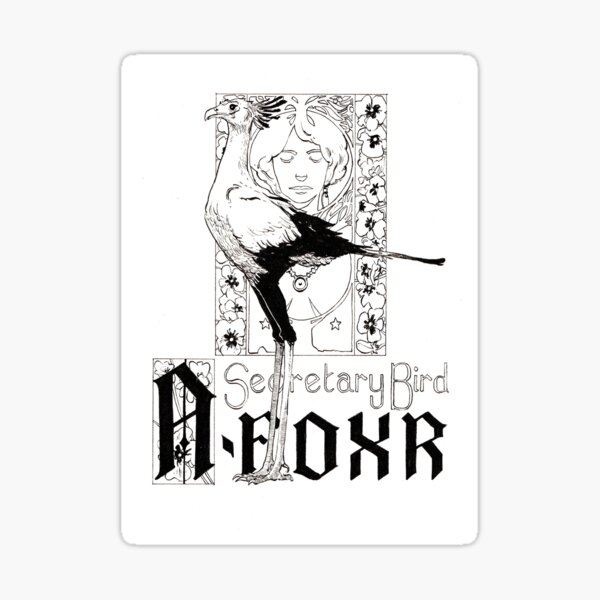 Item preview, Secretary Bird - black and white designed and sold by Alexander Fox-Robinson.
