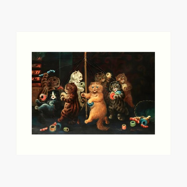 Item preview, The Maypole by Louis Wain designed and sold by WonderweissStudio.