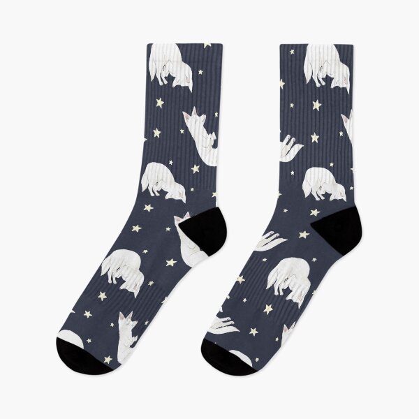 Item preview, Sleepy Dogs Pattern in Navy designed and sold by Larissa Melnik.