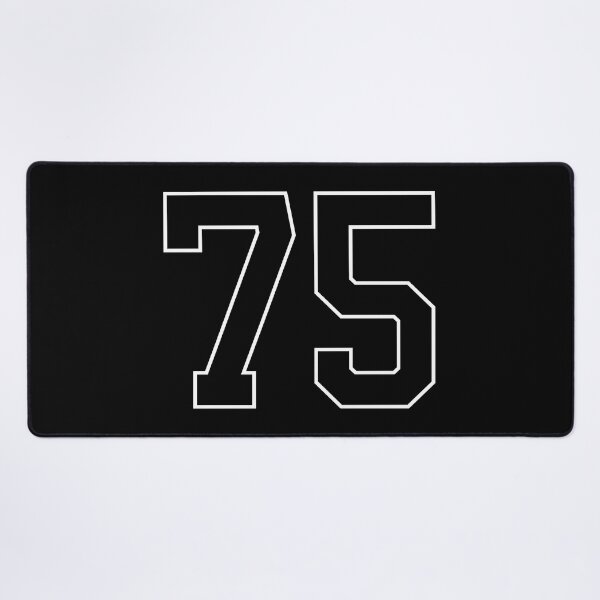 Item preview, Black Number 75 lucky sports jersey seventy five designed and sold by HeavyStyle.