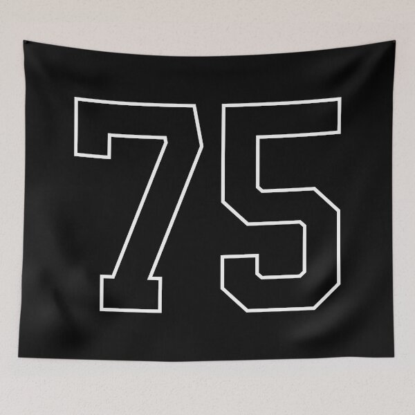 Item preview, Black Number 75 lucky sports jersey seventy five designed and sold by HeavyStyle.