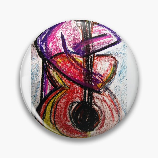 Item preview, Grassroots Bass Player, Pastel expressionist art designed and sold by HBBArtShop.