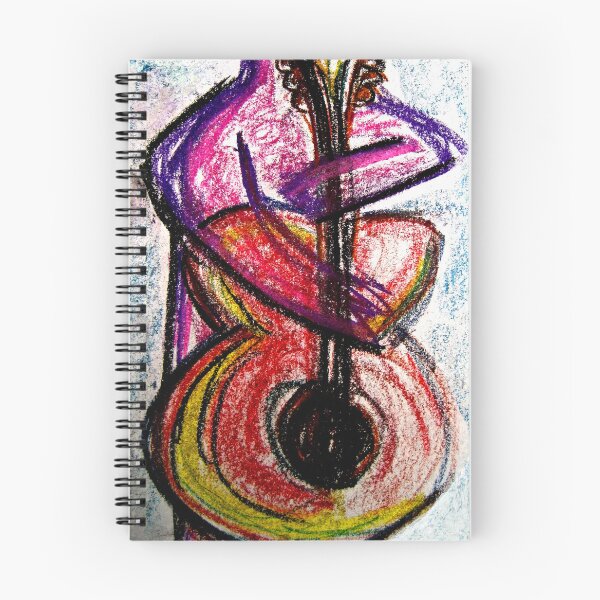 Item preview, Grassroots Bass Player, Pastel expressionist art designed and sold by HBBArtShop.