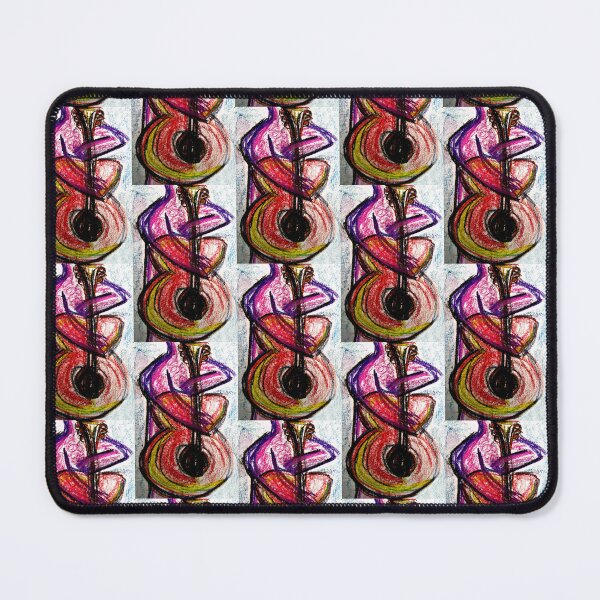 Item preview, Grassroots Bass Player, Pastel expressionist art designed and sold by HBBArtShop.