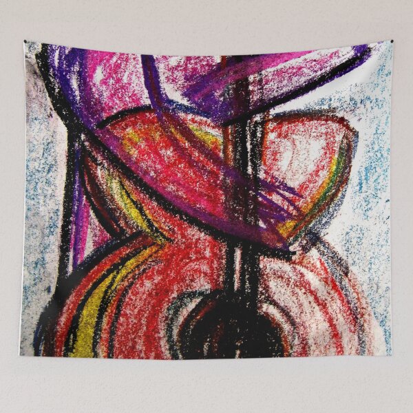 Item preview, Grassroots Bass Player, Pastel expressionist art designed and sold by HBBArtShop.