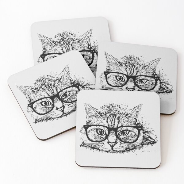 Item preview, Cat Kitty with Glasses designed and sold by KGoPrintables.