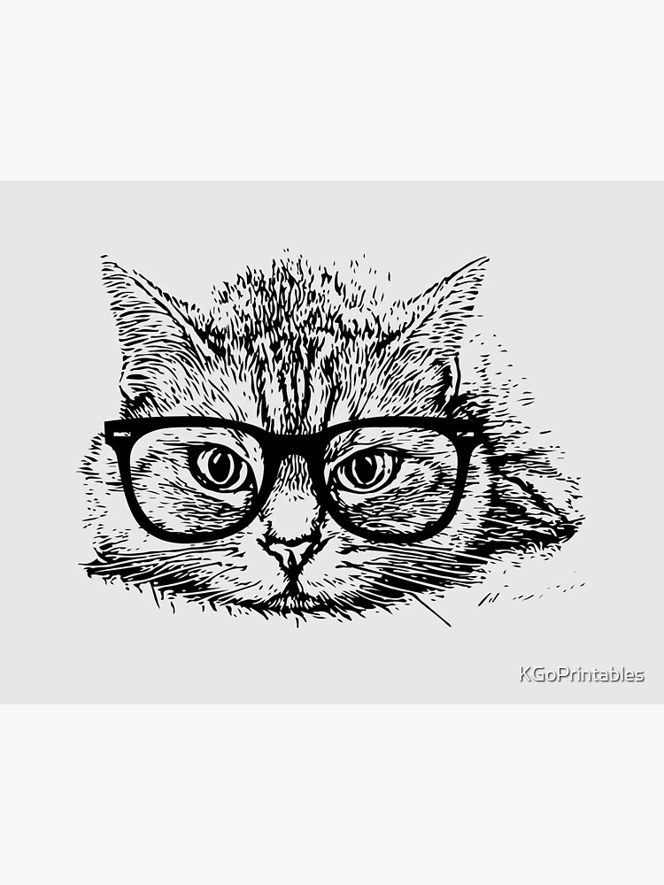 Cat Kitty with Glasses