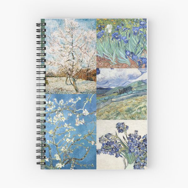Item preview, Van Gogh Floral Collage - Blossoming Trees, Roses, Irises, Olive Trees in soft spring colors designed and sold by Fibracreativa.