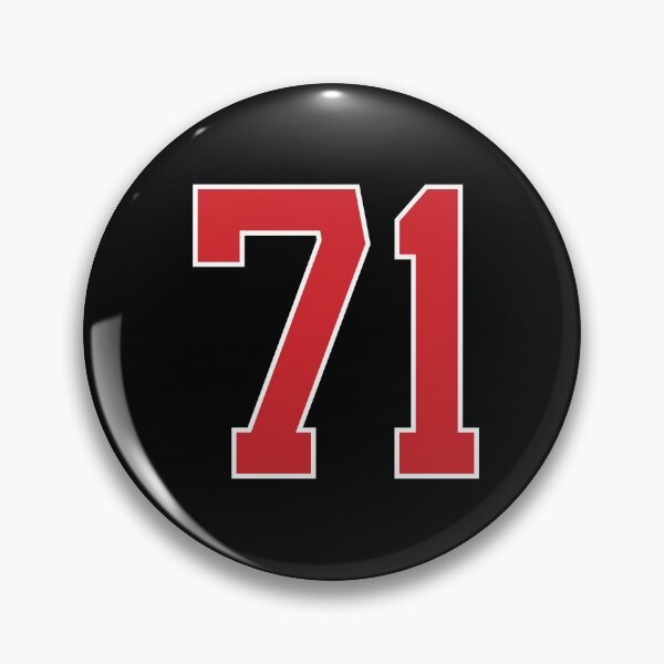 Item preview, Sports Number 71, red black color lucky sport seventy one designed and sold by ArtIsParty.
