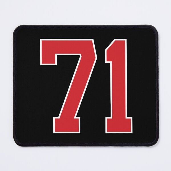Item preview, Sports Number 71, red black color lucky sport seventy one designed and sold by ArtIsParty.