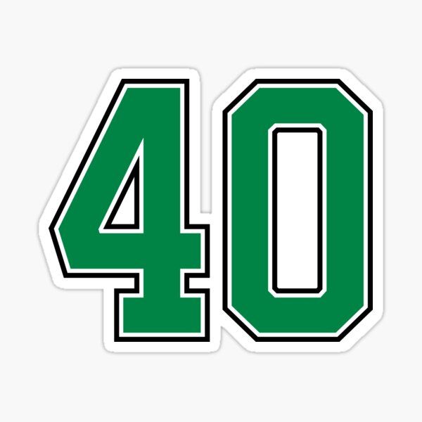 40 number, green lucky sports forty\