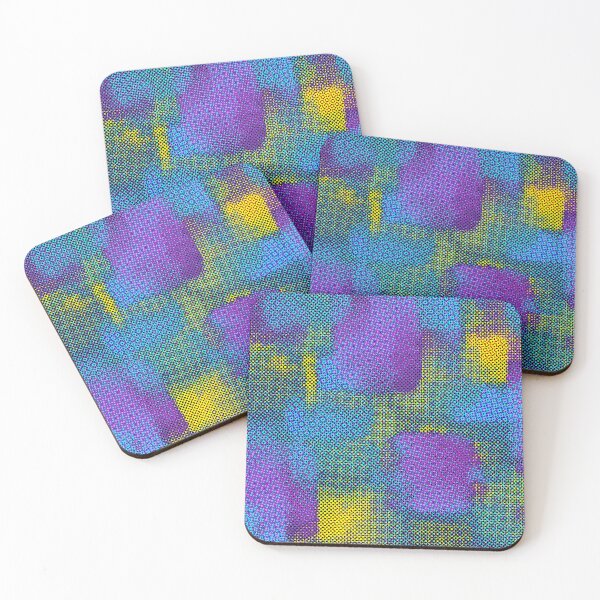 Item preview, Pastel Patchwork Halftones Abstract Pattern Design designed and sold by AMSonArt.