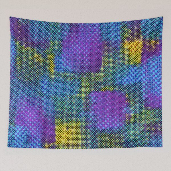 Item preview, Pastel Patchwork Halftones Abstract Pattern Design designed and sold by AMSonArt.