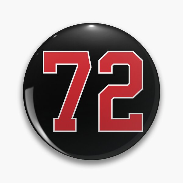 Item preview, Sports Number 72, red black color lucky sport seventy two designed and sold by ArtIsParty.