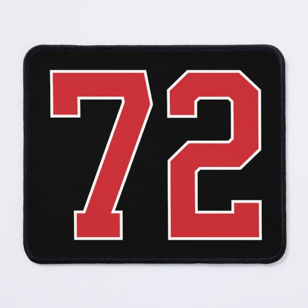 Item preview, Sports Number 72, red black color lucky sport seventy two designed and sold by ArtIsParty.