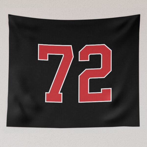 Item preview, Sports Number 72, red black color lucky sport seventy two designed and sold by ArtIsParty.