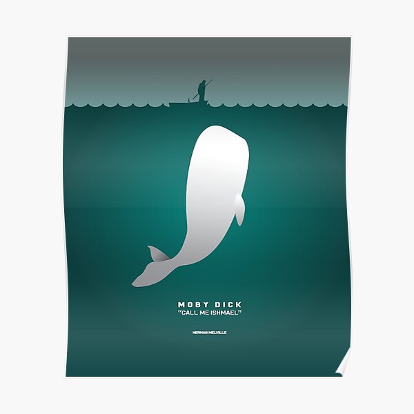 Literary Classics Illustration Series: Moby Dick Poster