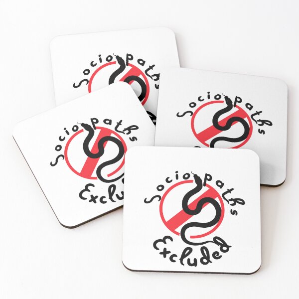 Item preview, Sociopaths Excluded - not so subtle T's big logo  designed and sold by SpArtk.