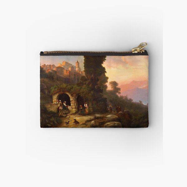 Item preview, Am Brunnen in Olevano Romano by Heinrich Jaeckel (1876) designed and sold by allhistory.