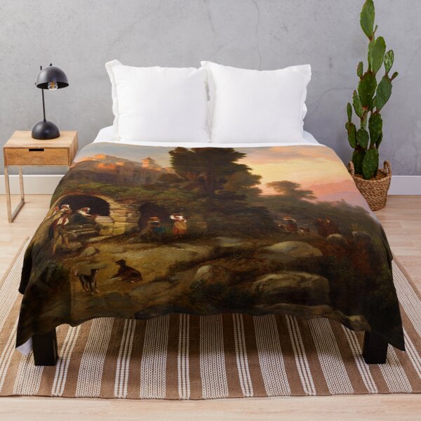 Item preview, Am Brunnen in Olevano Romano by Heinrich Jaeckel (1876) designed and sold by allhistory.