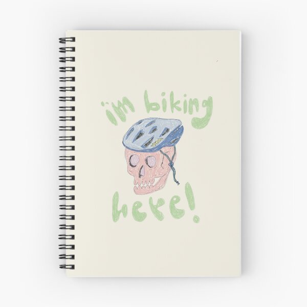 Item preview, I'm biking here skull with bike helmet designed and sold by homesickcowboi.