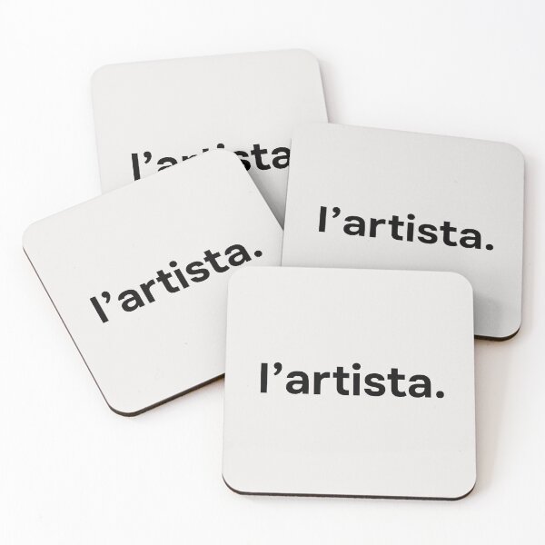 Item preview, L’artista. Artist in Italia. Minimalistic black lettering. designed and sold by helga-wigandt.