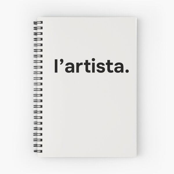 Item preview, L’artista. Artist in Italia. Minimalistic black lettering. designed and sold by helga-wigandt.