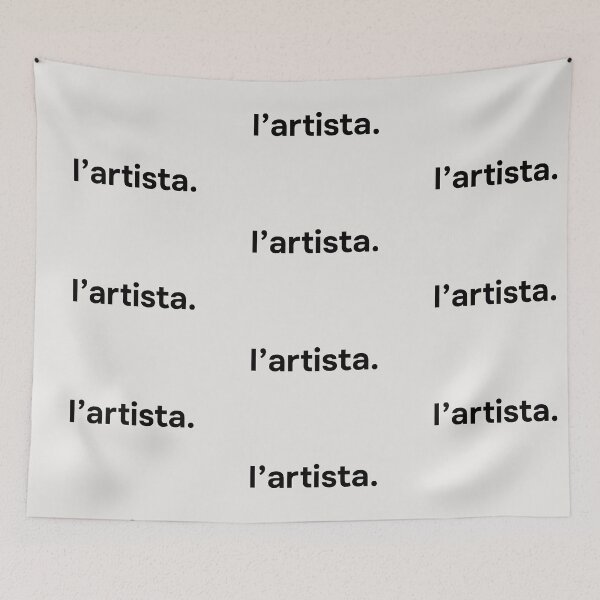 Item preview, L’artista. Artist in Italia. Minimalistic black lettering. designed and sold by helga-wigandt.